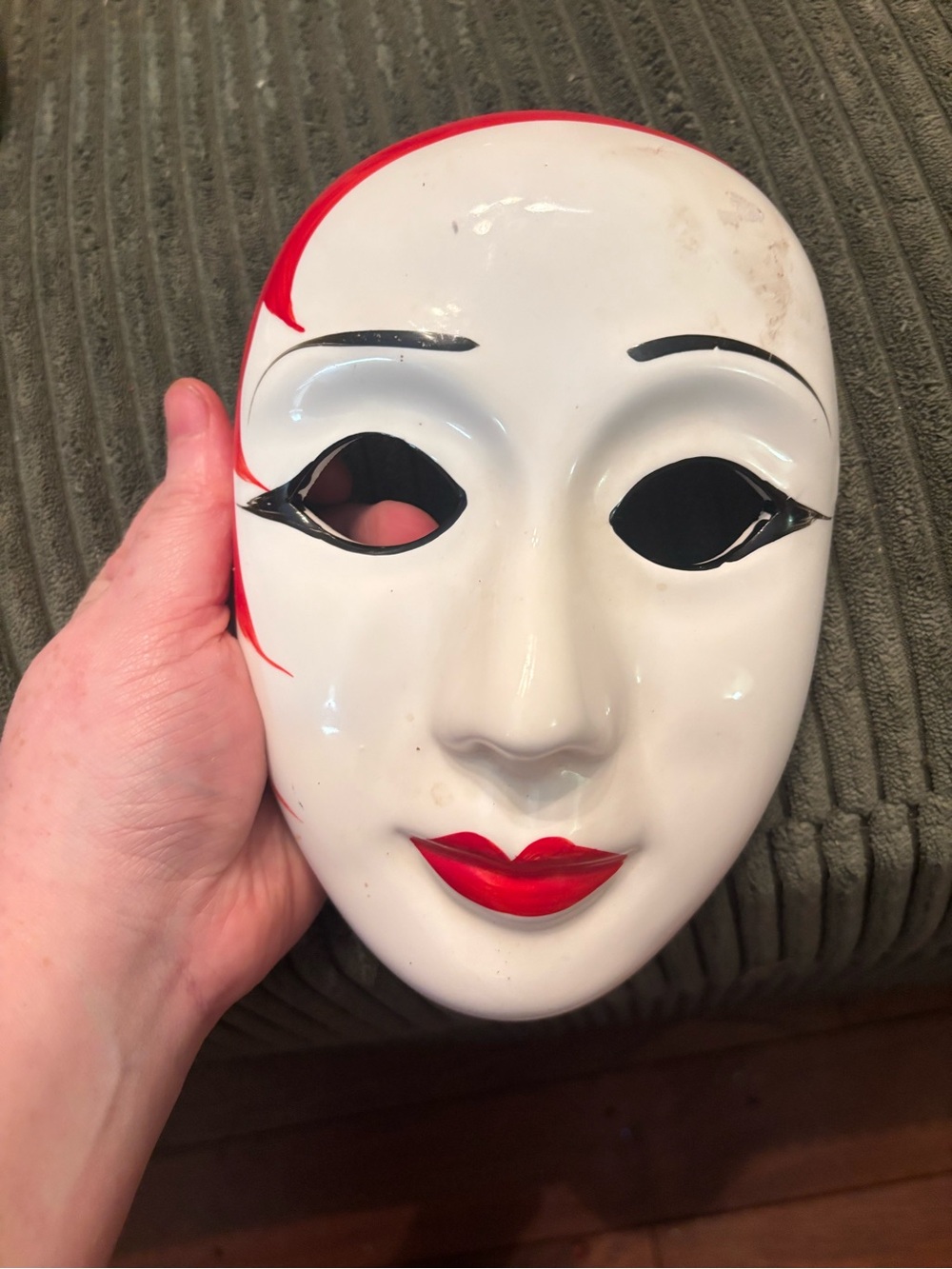 1990s ceramic IKEA Pierrot Harlequin wall mask